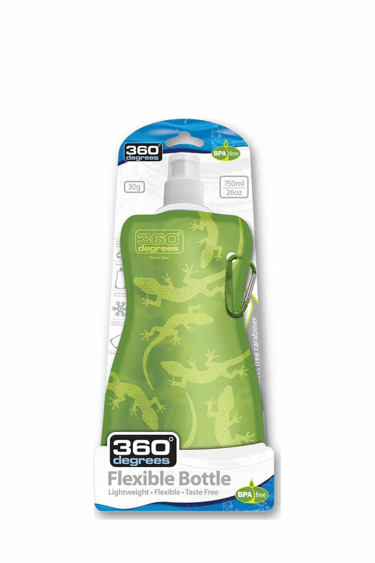 Macpac Water Bottles>360 Degrees Flexi Drink Bottle — 750 Ml