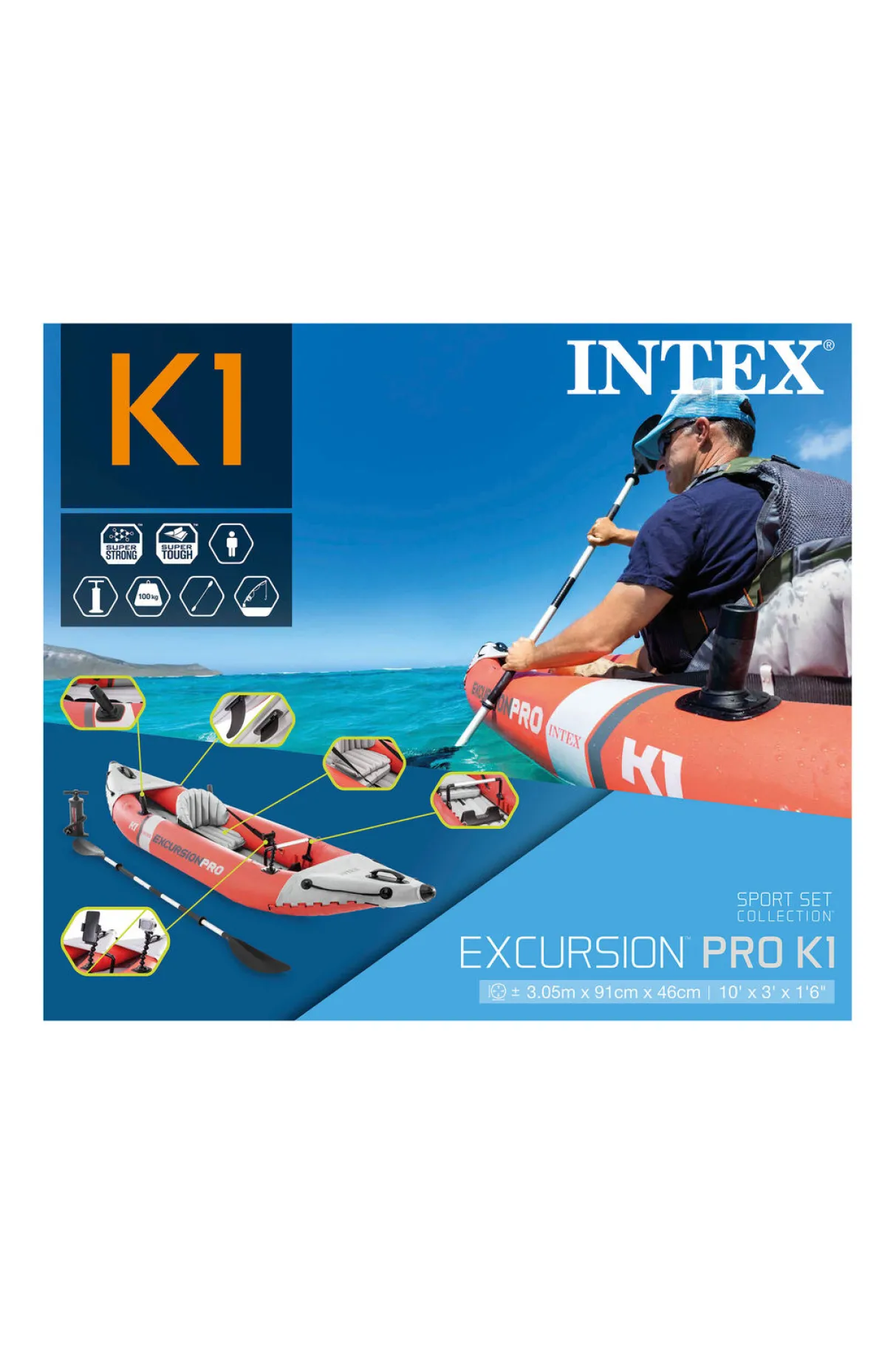 Macpac Kayaks>Intex Excursion Pro K1 Inflatable Kayak