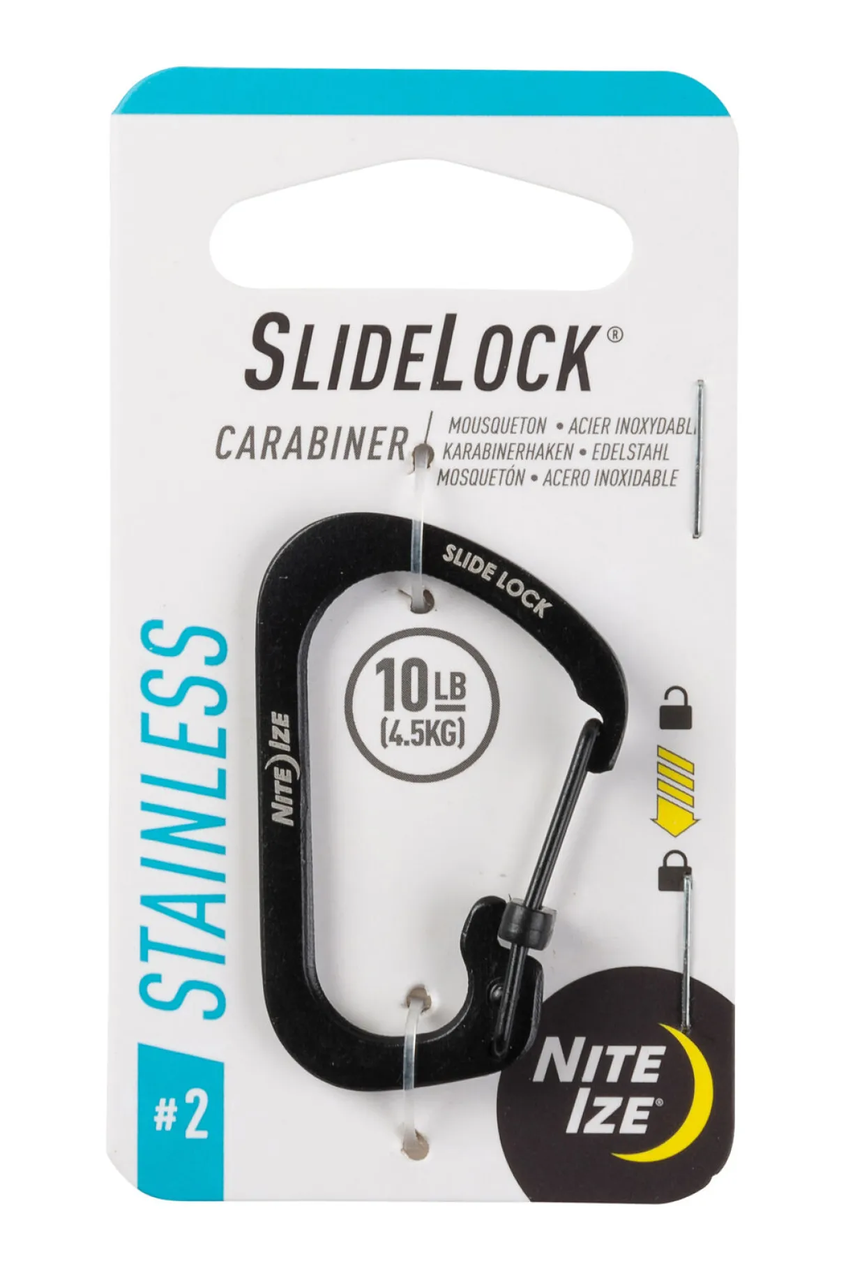 Macpac Carabiners>Nite Ize Slidelock Stainless Steel Carabiner #2
