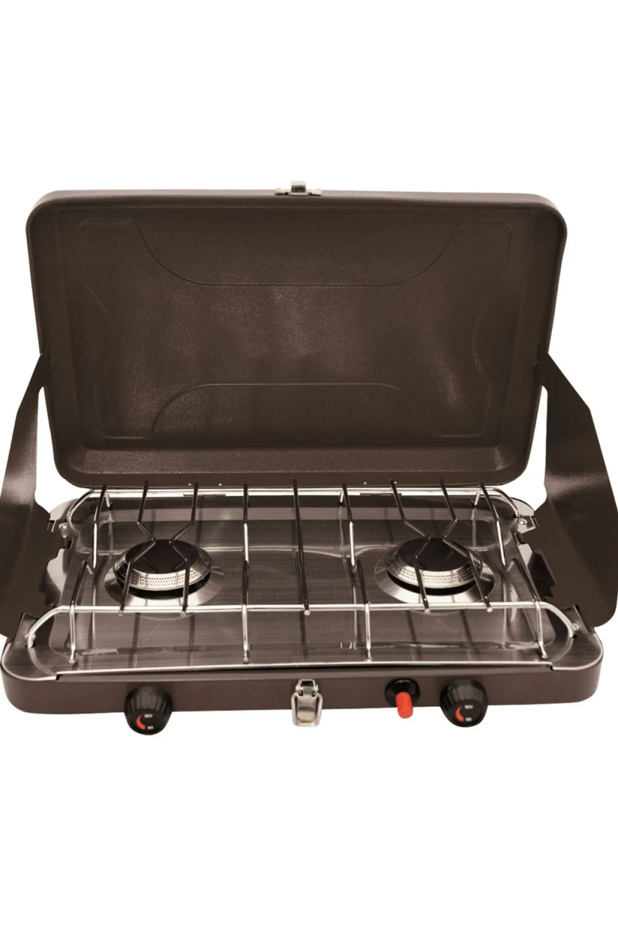 Macpac Stoves>Wanderer 2 Burner Lpg Portable Stove With Drip Tray