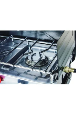 Macpac Stoves>Wanderer 2 Burner Lpg Portable Stove With Grill