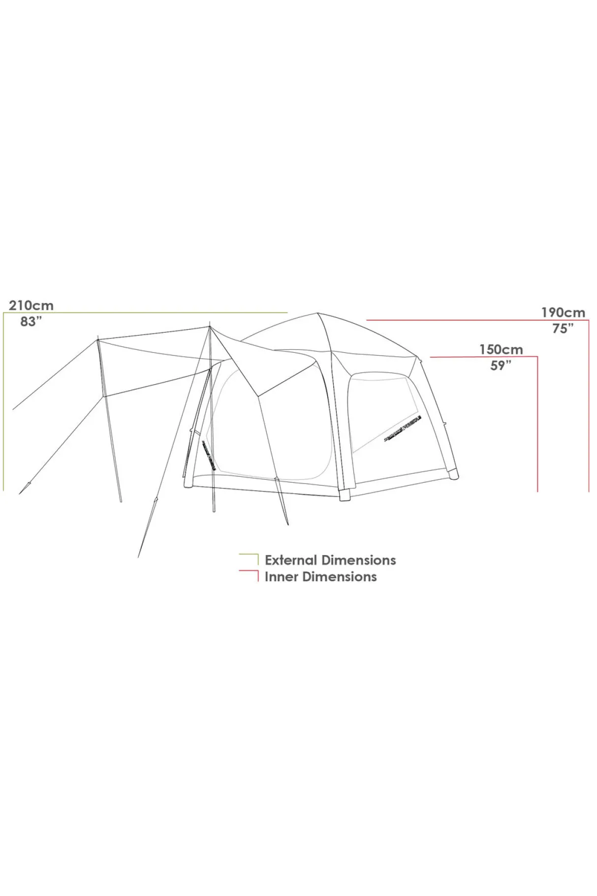 Macpac Air Tents>Zempire Pronto 4 V2 4 Person Air Tent